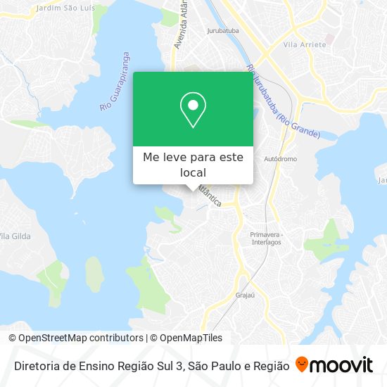 Diretoria de Ensino Região Sul 3 mapa