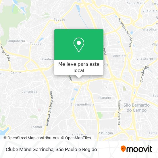 Clube Mané Garrincha mapa