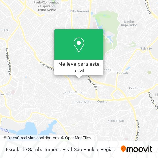 Escola de Samba Império Real mapa