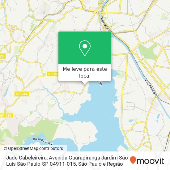 Jade Cabeleireira, Avenida Guarapiranga Jardim São Luís São Paulo-SP 04911-015 mapa