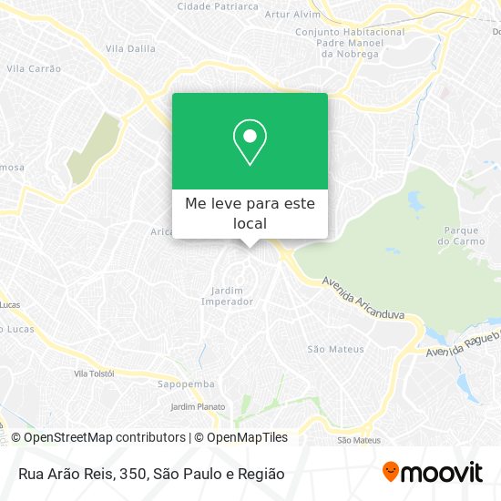 Rua Arão Reis, 350 mapa