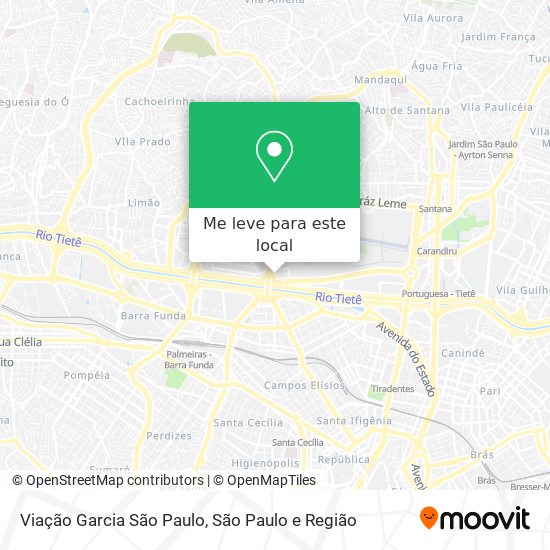 Viação Garcia São Paulo mapa