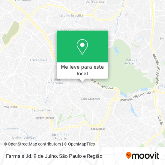 Farmais Jd. 9 de Julho mapa