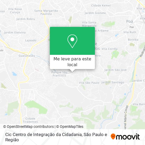 Cic Centro de Integração da Cidadania mapa