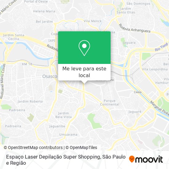 Espaço Laser Depilação Super Shopping mapa