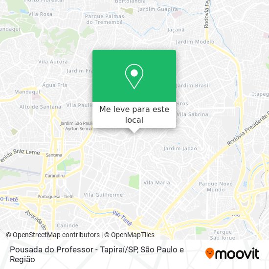 Pousada do Professor - Tapiraí / SP mapa