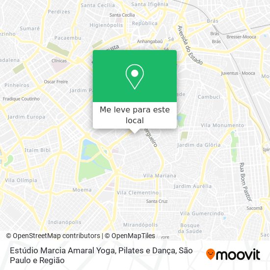 Estúdio Marcia Amaral Yoga, Pilates e Dança mapa