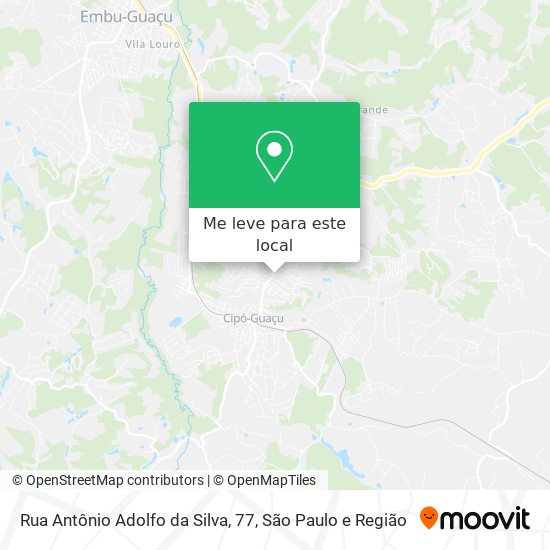 Rua Antônio Adolfo da Silva, 77 mapa