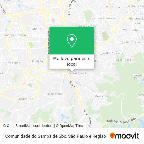 Comunidade do Samba de Sbc mapa