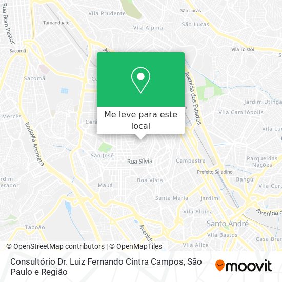 Consultório Dr. Luiz Fernando Cintra Campos mapa