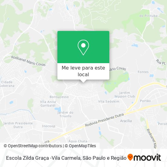 Escola Zilda Graça -Vila Carmela mapa