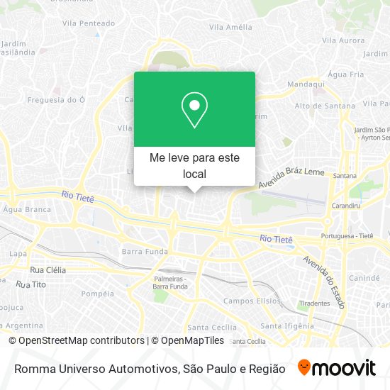 Romma Universo Automotivos mapa