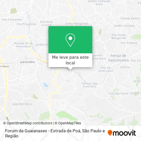 Forum de Guaianases - Estrada de Poá mapa