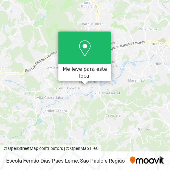 Escola Fernão Dias Paes Leme mapa