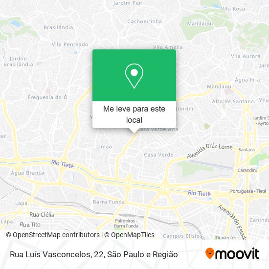 Rua Luís Vasconcelos, 22 mapa