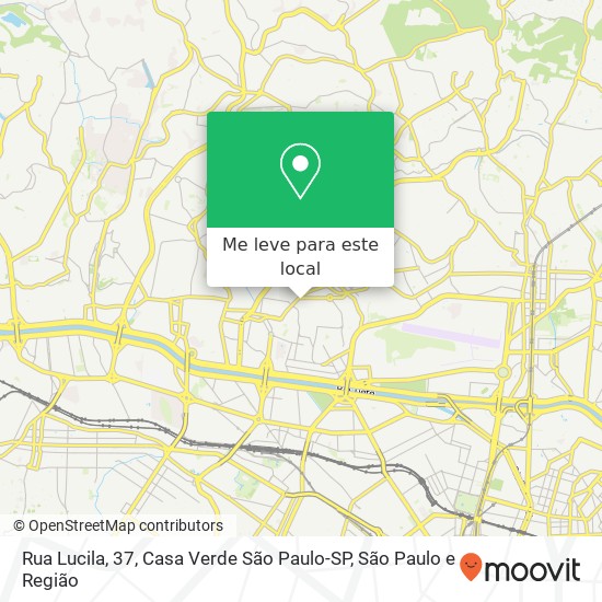Rua Lucila, 37, Casa Verde São Paulo-SP mapa