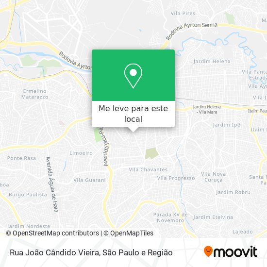 Rua João Cândido Vieira mapa