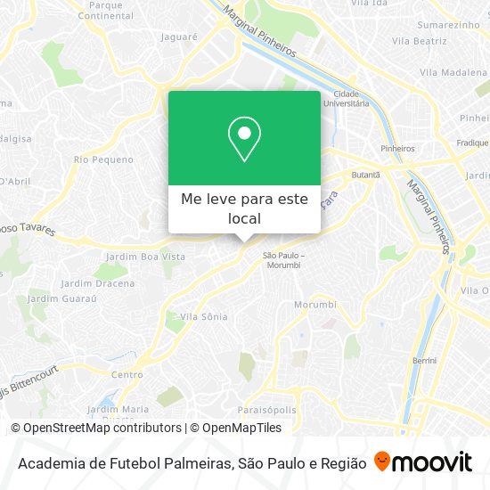 Academia de Futebol Palmeiras mapa
