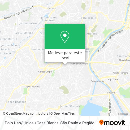 Polo Uab/ Uniceu Casa Blanca mapa