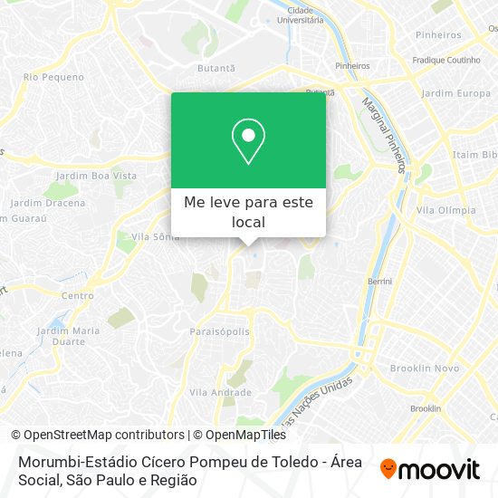 Morumbi-Estádio Cícero Pompeu de Toledo - Área Social mapa