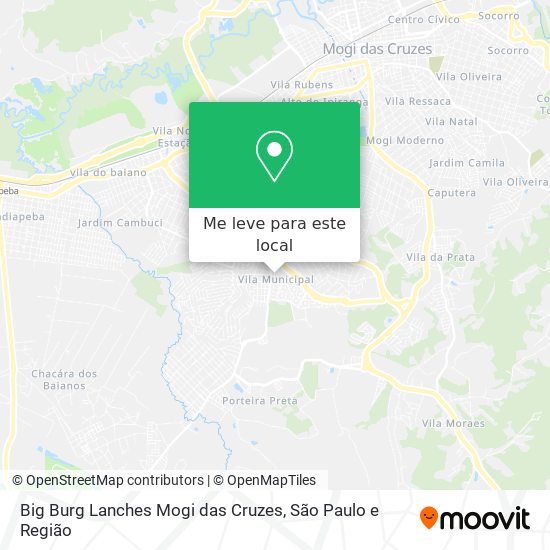 Big Burg Lanches Mogi das Cruzes mapa