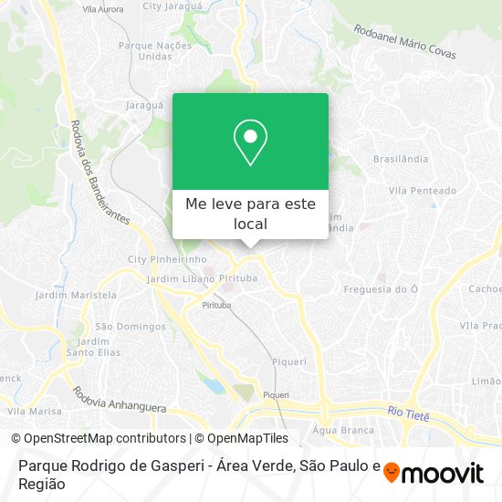Parque Rodrigo de Gasperi - Área Verde mapa