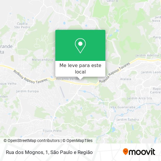 Rua dos Mognos, 1 mapa