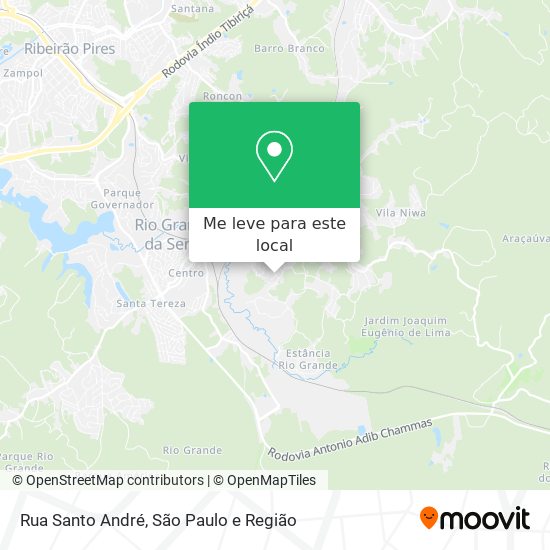 Rua Santo André mapa