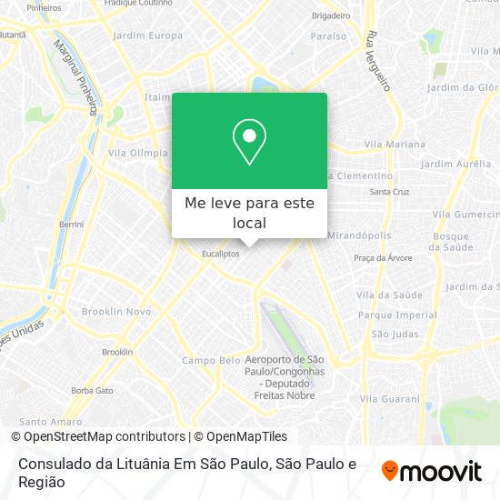Consulado da Lituânia Em São Paulo mapa
