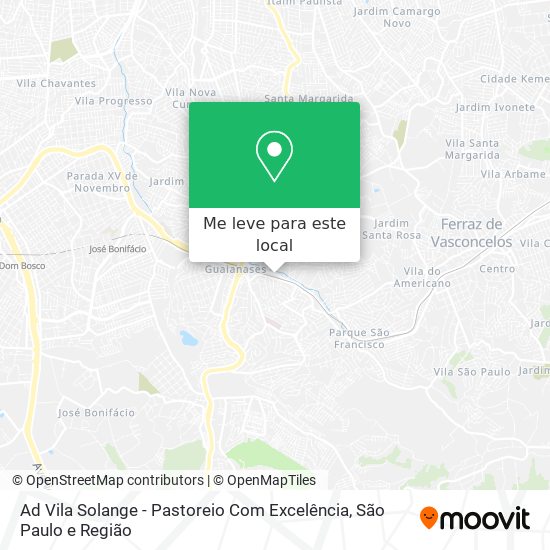 Ad Vila Solange - Pastoreio Com Excelência mapa