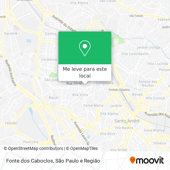 Fonte dos Caboclos mapa