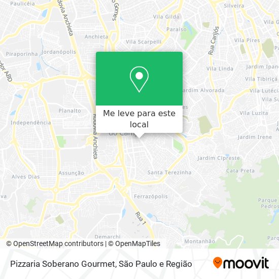 Pizzaria Soberano Gourmet mapa