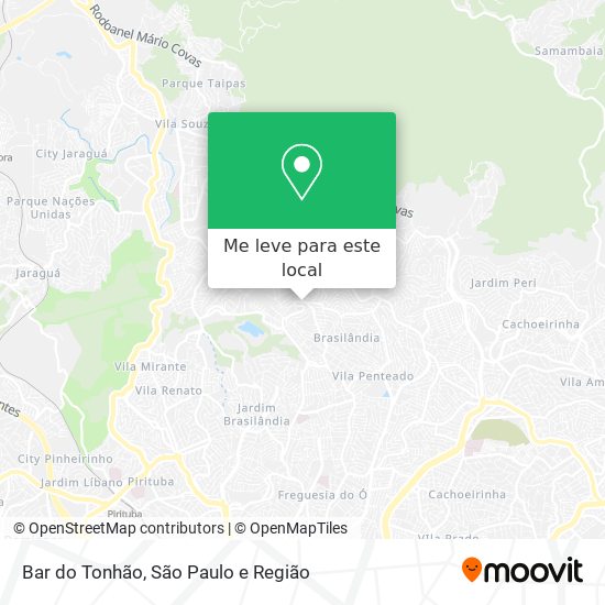 Bar do Tonhão mapa