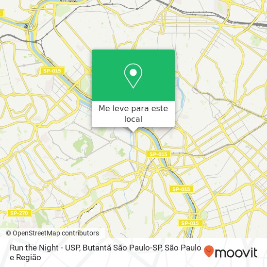 Run the Night - USP, Butantã São Paulo-SP mapa