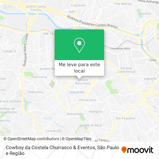 Cowboy da Costela Churrasco & Eventos mapa