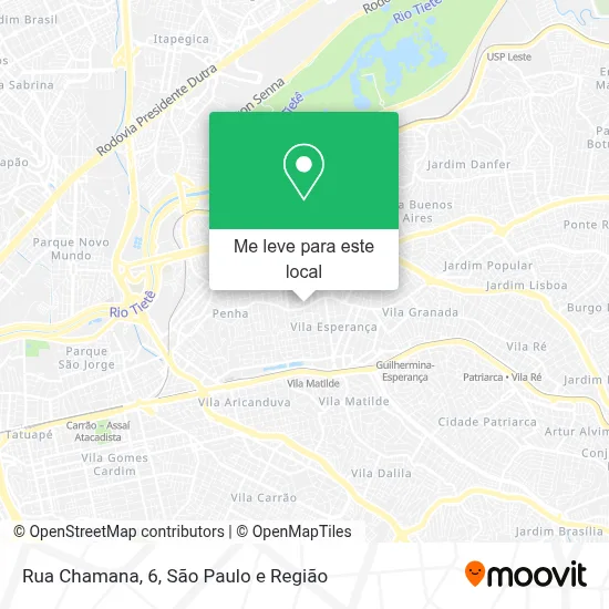Rua Chamana, 6 mapa