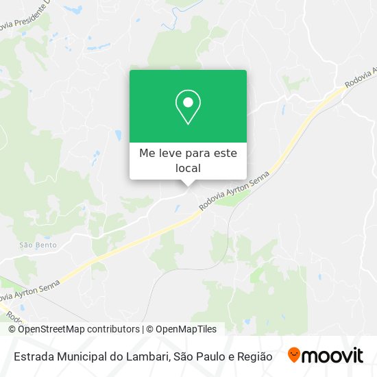 Estrada Municipal do Lambari mapa
