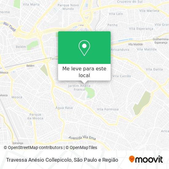 Travessa Anésio Collepicolo mapa