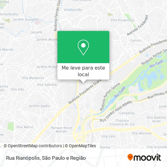 Rua Rianópolis mapa