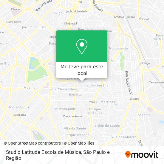 Studio Latitude Escola de Música mapa