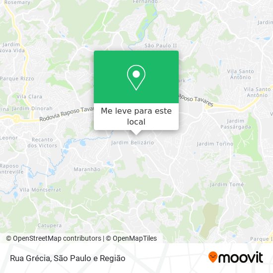 Rua Grécia mapa