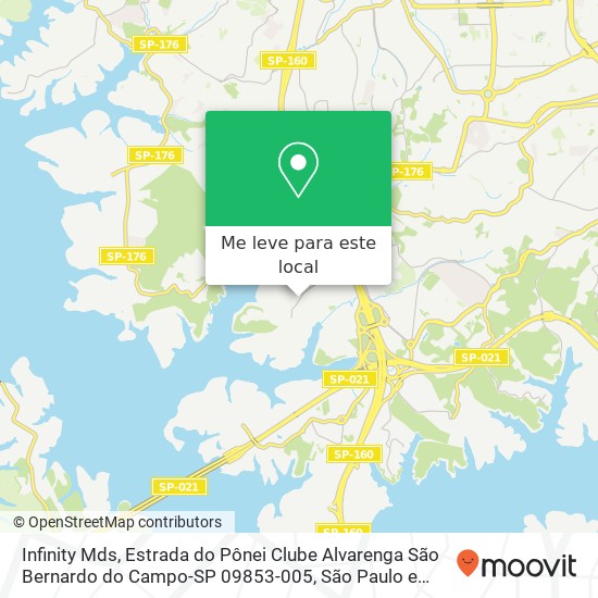 Infinity Mds, Estrada do Pônei Clube Alvarenga São Bernardo do Campo-SP 09853-005 mapa
