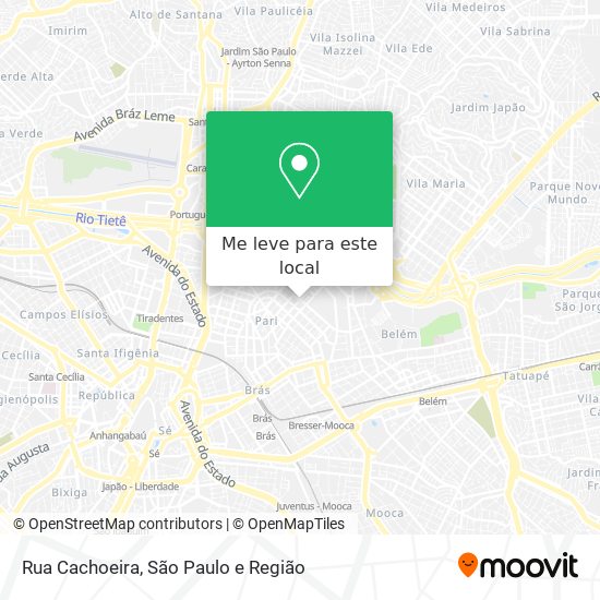 Rua Cachoeira mapa