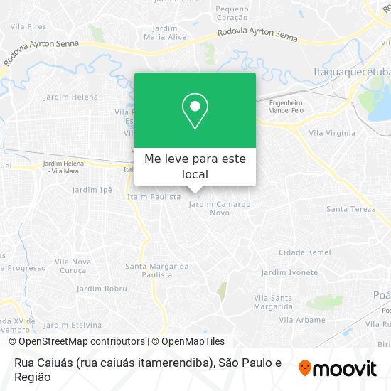 Rua Caiuás (rua caiuás itamerendiba) mapa