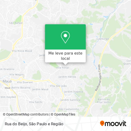Rua do Beijo mapa