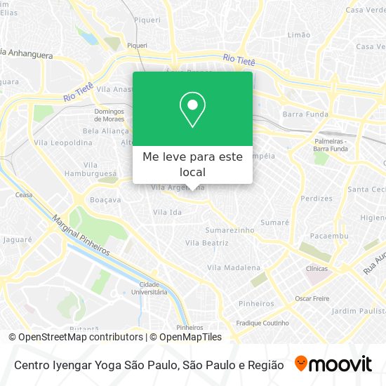 Centro Iyengar Yoga São Paulo mapa