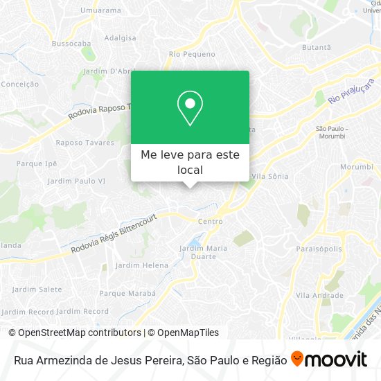 Rua Armezinda de Jesus Pereira mapa