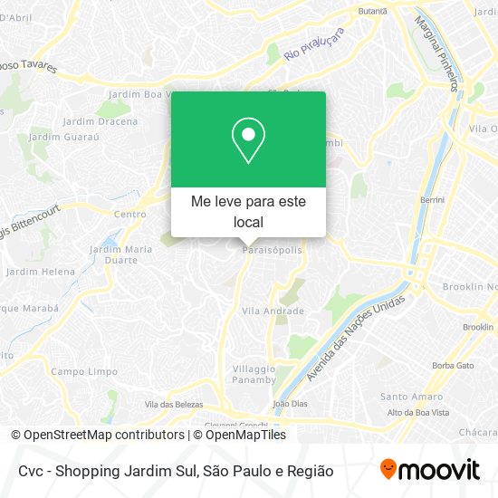 Cvc - Shopping Jardim Sul mapa