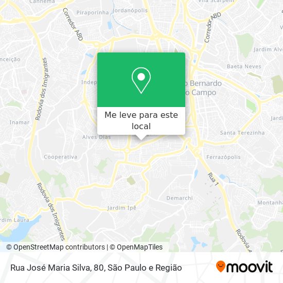 Rua José Maria Silva, 80 mapa