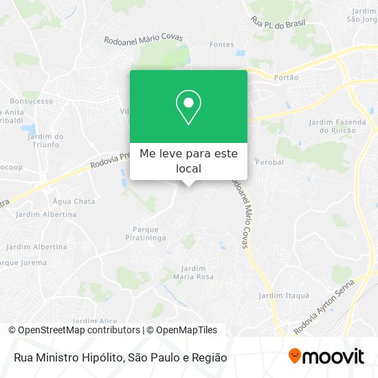 Rua Ministro Hipólito mapa